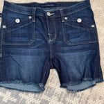 Rock & Republic  Y2K cut off Blue Jean Shorts with Frayed Hem Photo 0