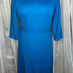 dress stretch knit boat neck blue Size M Photo 0
