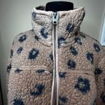 Abercrombie & Fitch  M Leopard Fleece Sherpa Soft Pullover Jacket Animal Print Photo 3