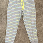 SO | Gray Striped PJ Joggers with Bright Yellow Accents Photo 0