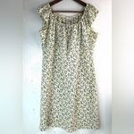 Fashion Bug  L Blue and Green Floral Peasant Mini dress Photo 5