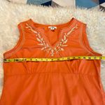 Cato  Cotton Embroidered Sleeveless Blouse Top women’s Size Medium Light Orange Photo 7
