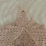 Free People | Pink Racerback Crochet Knit Top XS Photo 4