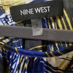Nine West  Sateen BLOUSE‎ Blue Photo 6