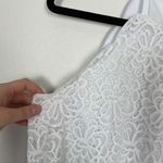Francesca's Woman's L‎ White Lace Sheath Dress High Neck Spring Dance Homecoming Size L Photo 1