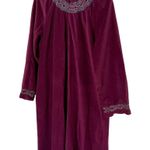 Vanity Fair Womens Maxi Embroidered Robe Vintage House Coat Embroidered Size M Photo 1