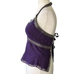 Tokyo Denim Silk Halter Blouse that ties in back Purple Photo 6