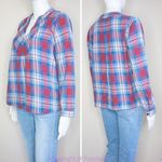 Madewell Indigo-Dyed Popover Shirt in Casey Plaid, size M Photo 10