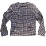 Preston & York Houndstooth Monochrome Open Blazer Rhinestone Detail Photo 5