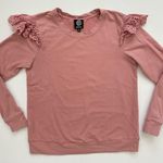 Bobeau  Women’s Eyelet Ruffle Sweatshirt Size S Photo 9