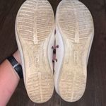 Crocs cream purple ribbon size 7 rubber ortho Mary Jane shoes Photo 1