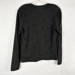 Rails Medium Top Black Sheer Star Print Long Sleeve V Neck Cotton Women 1581 Photo 1