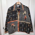 Vintage Yak Magik Silk Blend Western Blazer/Jacket Women's Medium Brown/White White Photo 2