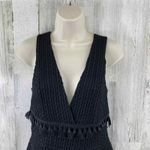 Ali & Jay Lace Whimsigoth Festival Cowgirl Dress Small Black Crochet Fringe Photo 1