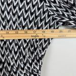 Calvin Klein  Dress Womens 4 Black White Chevron Print Ruched Stretch Career Work Photo 7