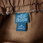 Wild Fable  Skirt Womens Extra Small Brown Short Mini Lace Up Photo 5