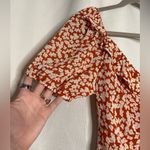 ASTR  The Label Orange and White Floral Ruched Ruffle Dress Small Photo 5