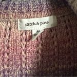 Cozy Pink and Purple Turtleneck Sweater Size M Photo 2