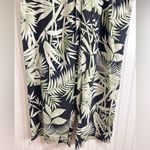 Green and Black Wide Leg Jumpsuit with Tropical Design Size 14 Photo 2