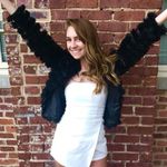 Blue Blush Black Fur Jacket Photo 2