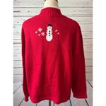 Breckenridge ‎ plus size 1X Ugly Christmas Sweater NWT Snowman half zip knit Red Photo 3