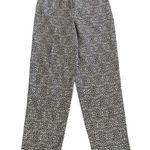 Talbots  Women's Vintage Silk Tapered Pants Black Ornate Design Size 4 Photo 0