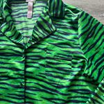 Savage X Fenty Green Zebra Print Satin Pajama Top Size XL Photo 2
