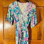 Lilly Pulitzer Women’s Faux Wrap Romper With Matching Tie Size XS-VGUC Photo 0
