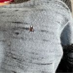 LOGO By Lori Goldstein Heathered Blue Gray Lace Trim Top Blouse Shirt US Large Photo 7