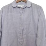 Claridge + King linen Lavender Scalloped Edges Lagenlook Romantic tunic Large‎ Purple Photo 8