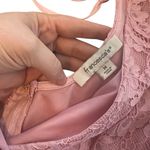 Francesca’s Medium Pink Floral Lace Short Sleeve Short Romper Jumpsuit‎ Photo 2