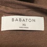 Aritzia  Babaton Brown Ruched Sleeveless Racerback Mini Bodycon Tank Dress Sz XS Photo 2