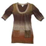 Charlotte Russe VTG Y2K 90s  Ombre Earth Tone Hip-Length Sweater Boho‎ Grunge Sm Photo 0