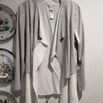 Chico's Chico’s Double Layer Suede Grey Nice Cardigan Photo 0