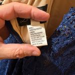 La Femme 23413 Blue Lace Jeweled Mermaid Gown Photo 9