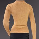 J.Crew  Glitter Disco Glam Johnny Collar Rib Knit Top XS Long Sleeve Studio 54 Photo 5