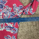 Lilly Pulitzer  Shirt Womens Small Kirby 3/4 Sleeve Shirt Pink Blue Cotton Top Photo 5