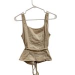 Musera Apricot Sleeveless Lace Up Sweetheart Casual Sexy Corset Tank Top Medium Photo 3