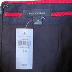 Ann Taylor  Womens Pencil Skirt‎ Plus Size 14 Black Red Striped Lined 33" Waist Photo 3