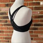 Athleta  Black Strappy mesh sports bra Sz S Photo 11