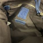 Lucky Brand Leather Abbey Road Crossbody Foldover Convertible Messenger Ink Blue Photo 10