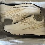 NIB Versace Jeans Couture Knit Lace Up Sneakers, White, Women’s Size 37 White Photo 2