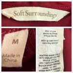 Soft Surroundings Top Sleeveless Pleated Neck Dark Red Women’s Size Medium Photo 8