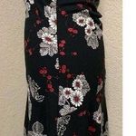 I.N. San Francisco Vintage 90s Black Floral Asymmetrical Dress Photo 3