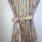 ZARA  Paisley Printed Midi Belted Shirt Dress Size XL Photo 4