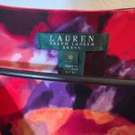 Ralph Lauren Lauren  Floral‎ Dress Women's Size 10 Sleeveless Ruched Photo 4