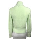 ZARA  Mint Green Fuzzy Turtleneck Knit Cropped Long Sleeve Pullover Sweater Top M Photo 2