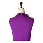 Boden Dress Women 8 Purple Ruffle Neck Jersey Sleeveless Wrap Mini Preppy Boho Photo 6