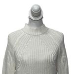 Milly  Chunky Knit White Cropped Fisherman Sweater Pullover Women’s Size P Photo 1