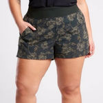 Athleta  Womens Shorts 20 Trekkie North Short Green Floral Plus Size Pockets New Photo 0